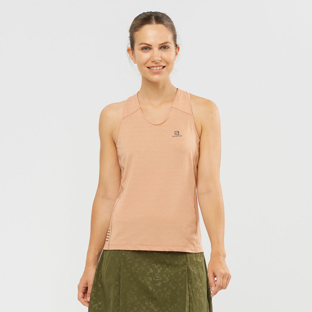 Salomon XA W - Womens Tank - Khaki - NZ (18659-CLBG)
